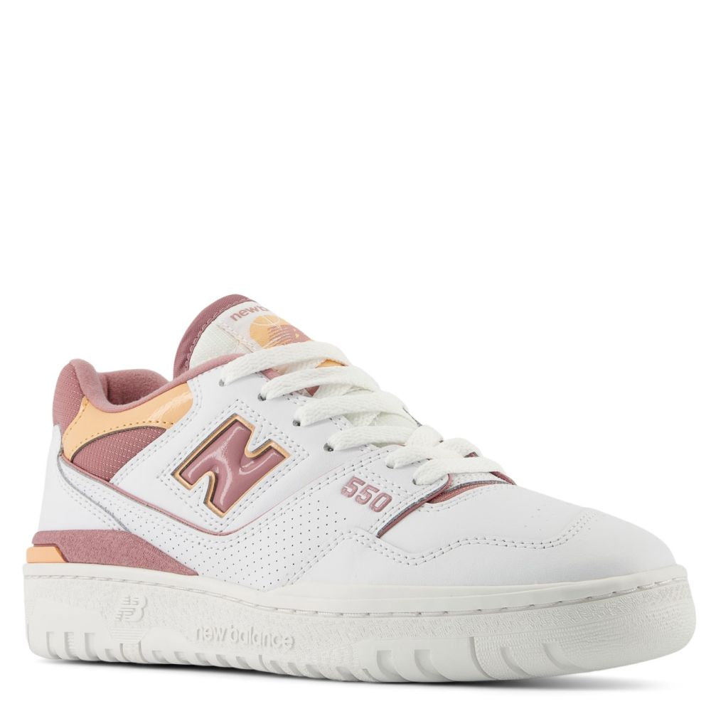 New Balance Women's 550 in Rosewood with Hazy Peach
