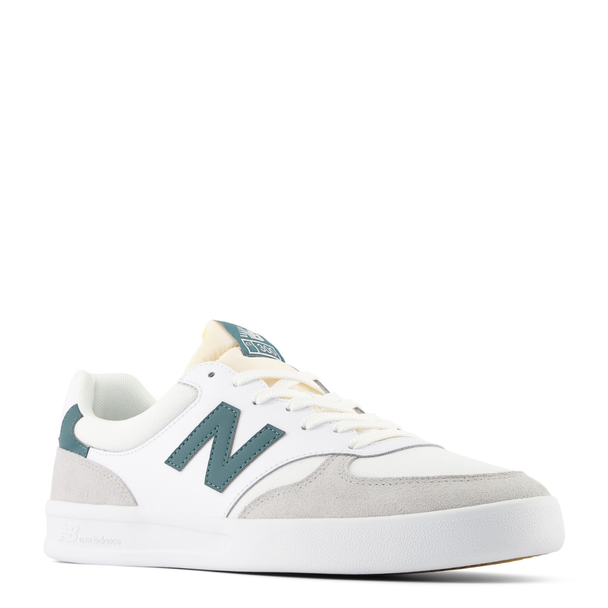 New Balance 300 Court in White with Brighton Grey and New Spruce