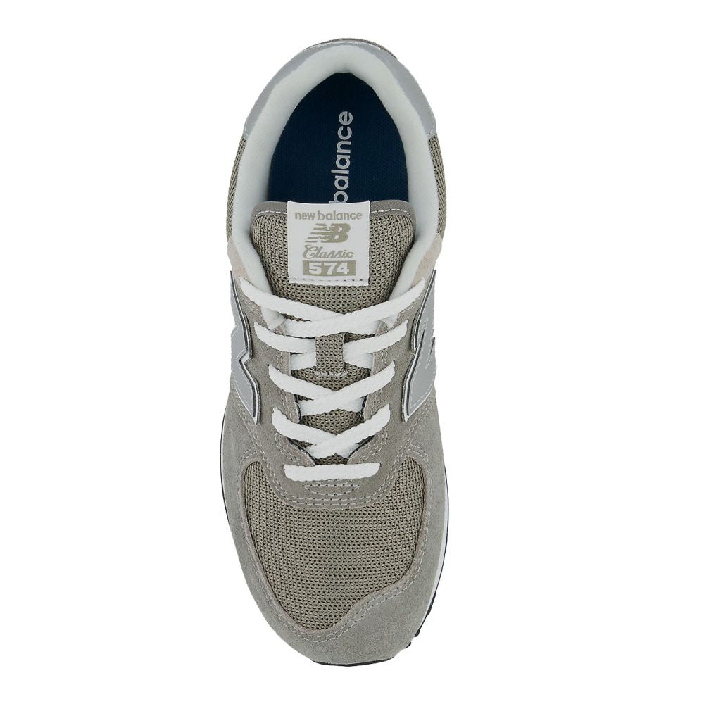 New Balance Youth 574 in Grey with White