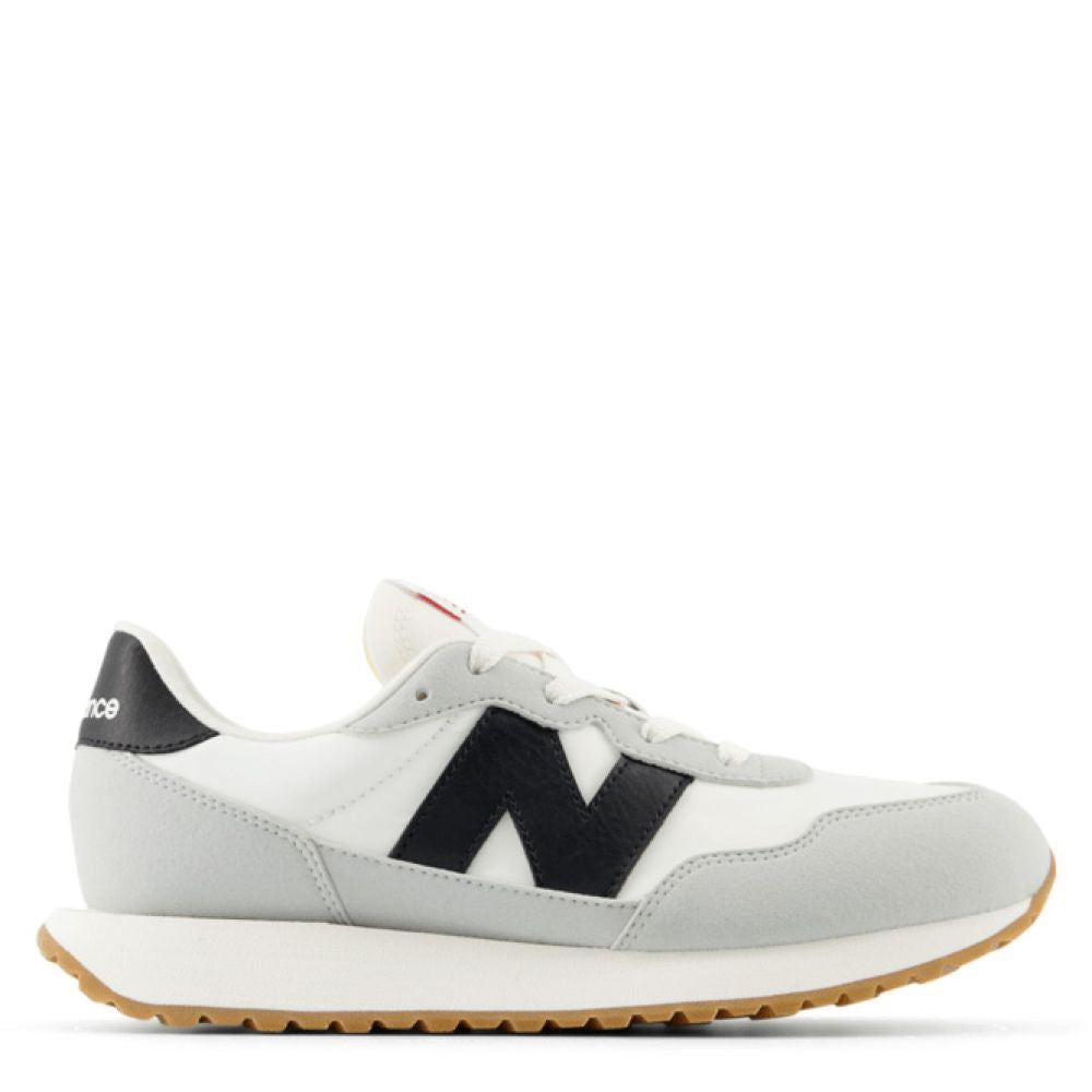 New Balance Youth in 237 in White with Black