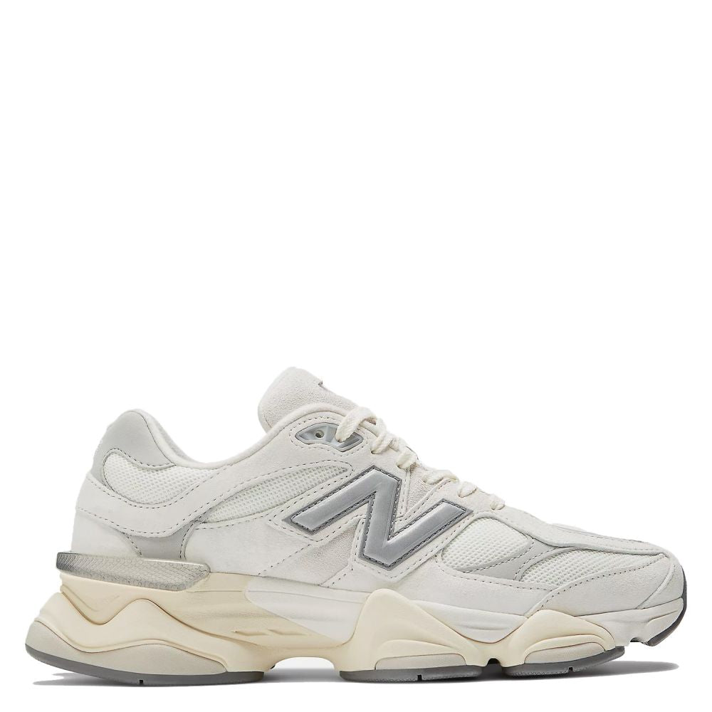 New Balance 9060 in Sea Salt with Concrete and Silver Metallic