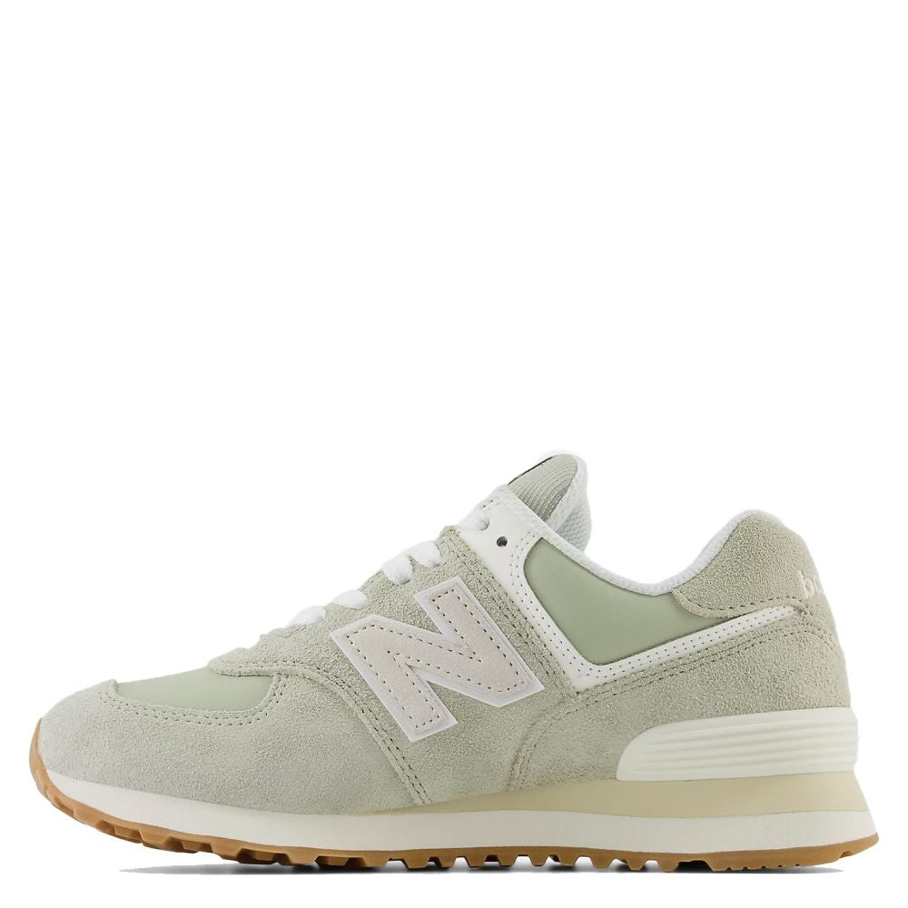 New Balance Women&#39;s 574 in Reflection with Olivine with Moonbeam