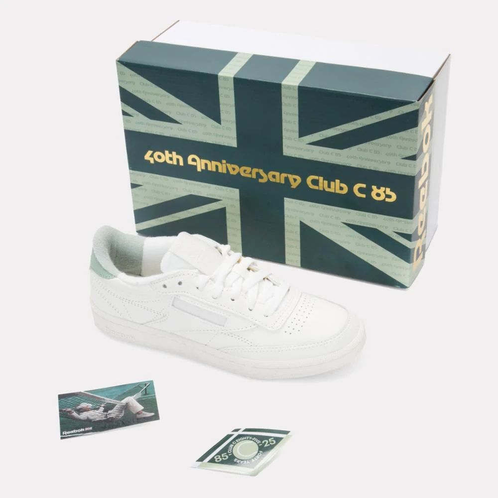 Reebok Women's Club C 85 Vintage - 40th Anniversary in Chalk/Hybrid Green/Breakaway Grey
