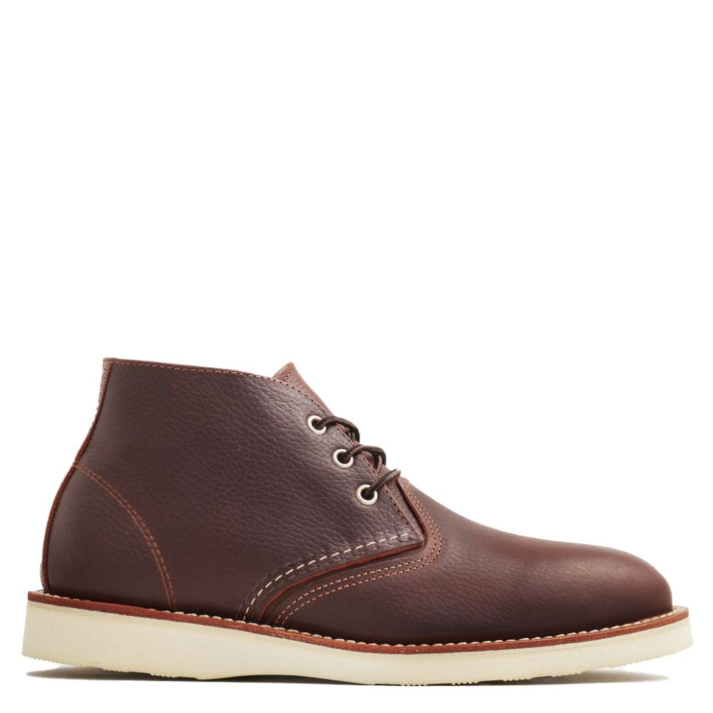 Red Wing Men&#39;s Work Chukka 3141D in Briar Oil-Slick Leather
