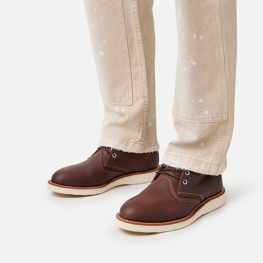 Red Wing Men's Work Chukka 3141D in Briar Oil-Slick Leather (D Width)