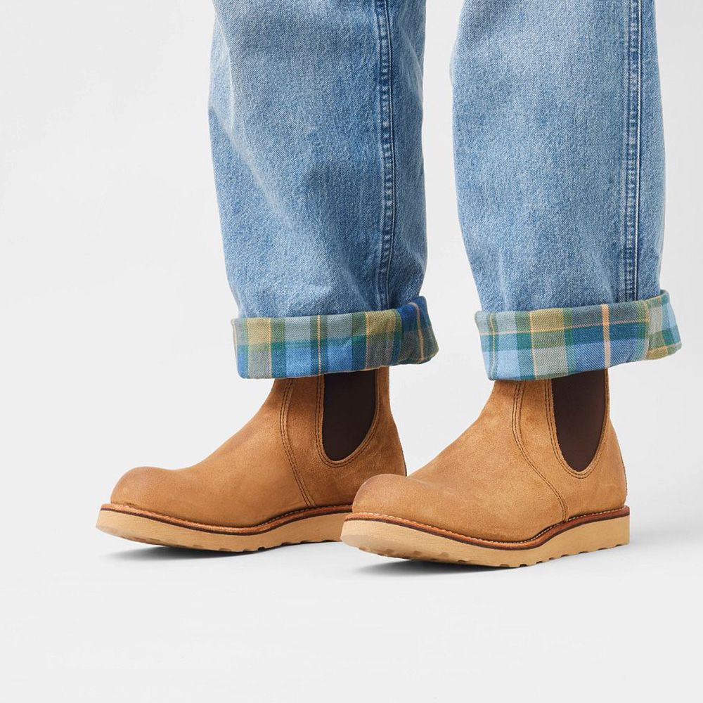 Red Wing Men's Classic Chelsea 3192 in Hawthorne Muleskinner Leather (D Width)