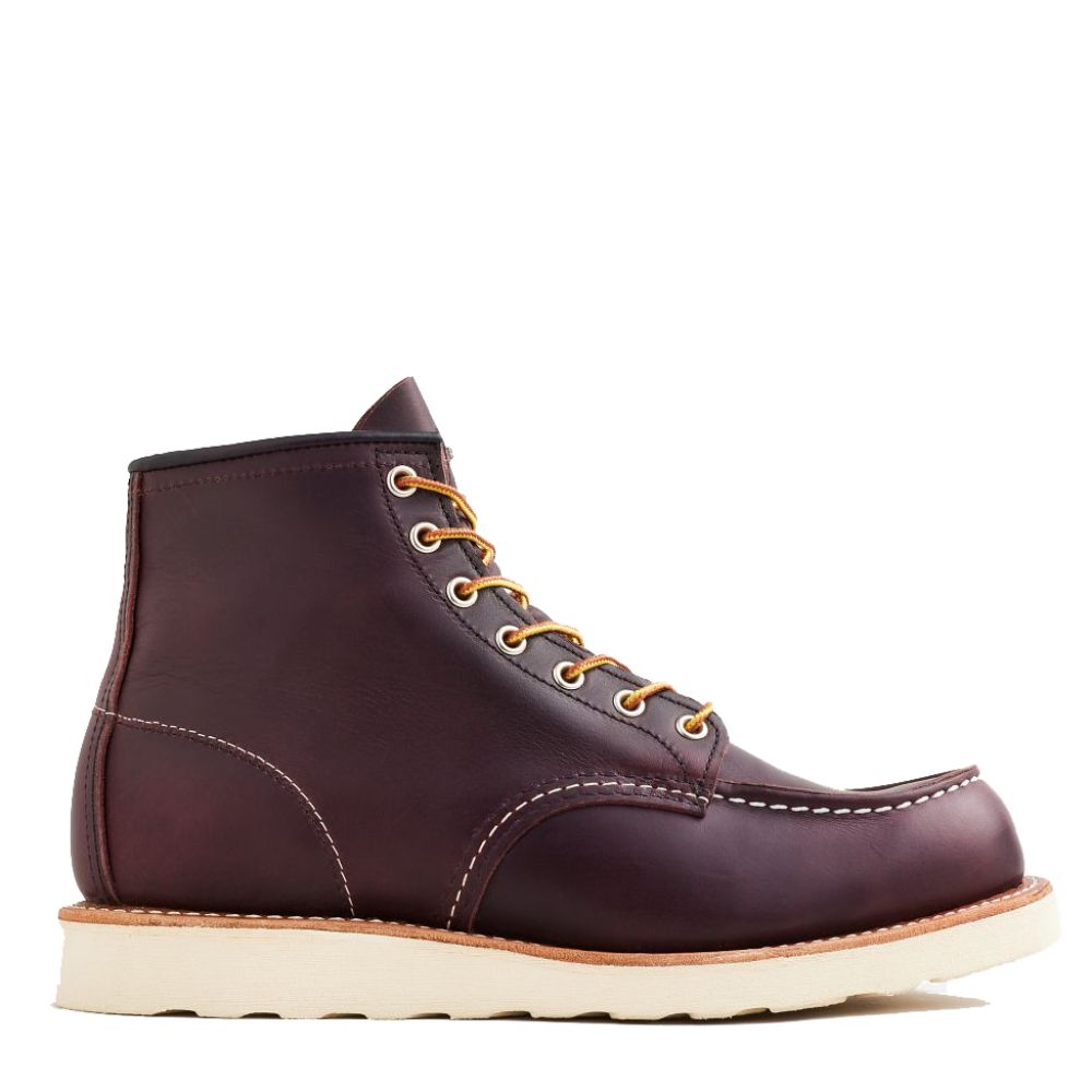 Red Wing Men's Classic 6 Inch Moc 8847 in Black Cherry Excalibur Leather