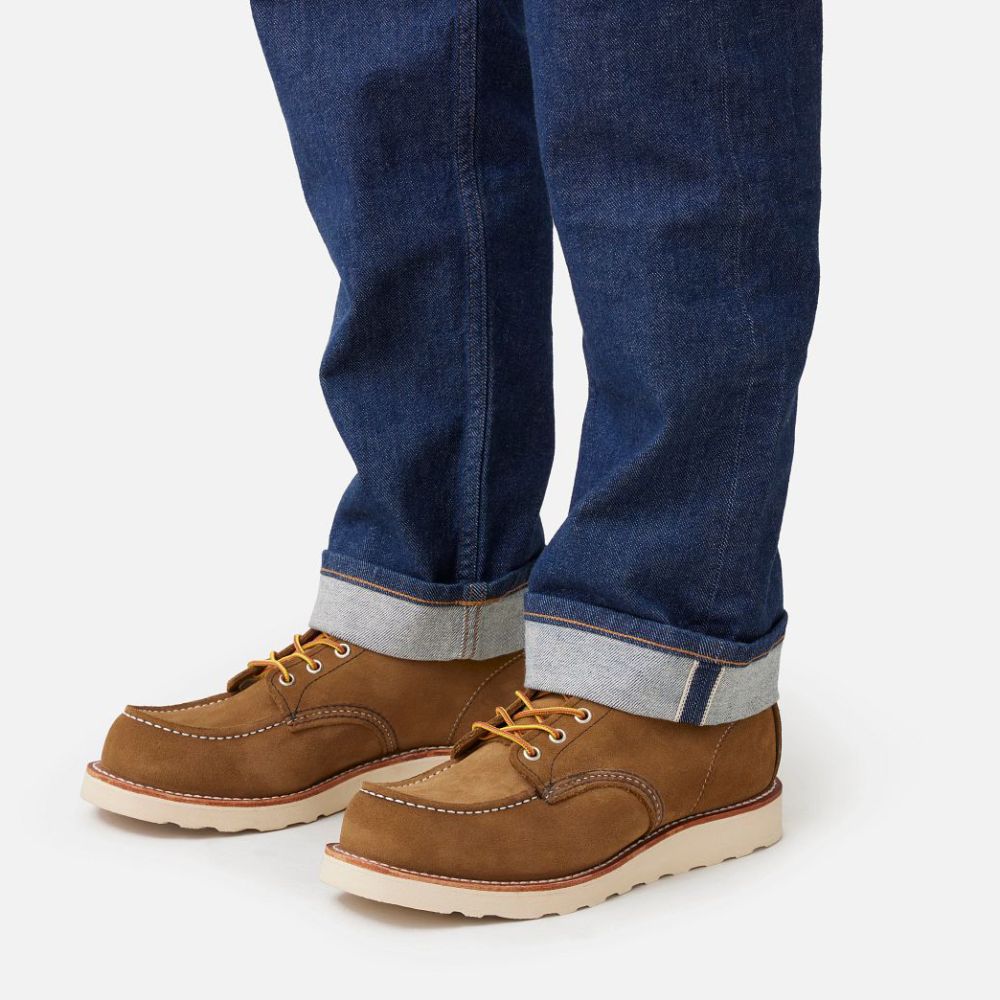 Red Wing Men's Classic 6 Inch Moc 8881 in Olive Mohave Leather