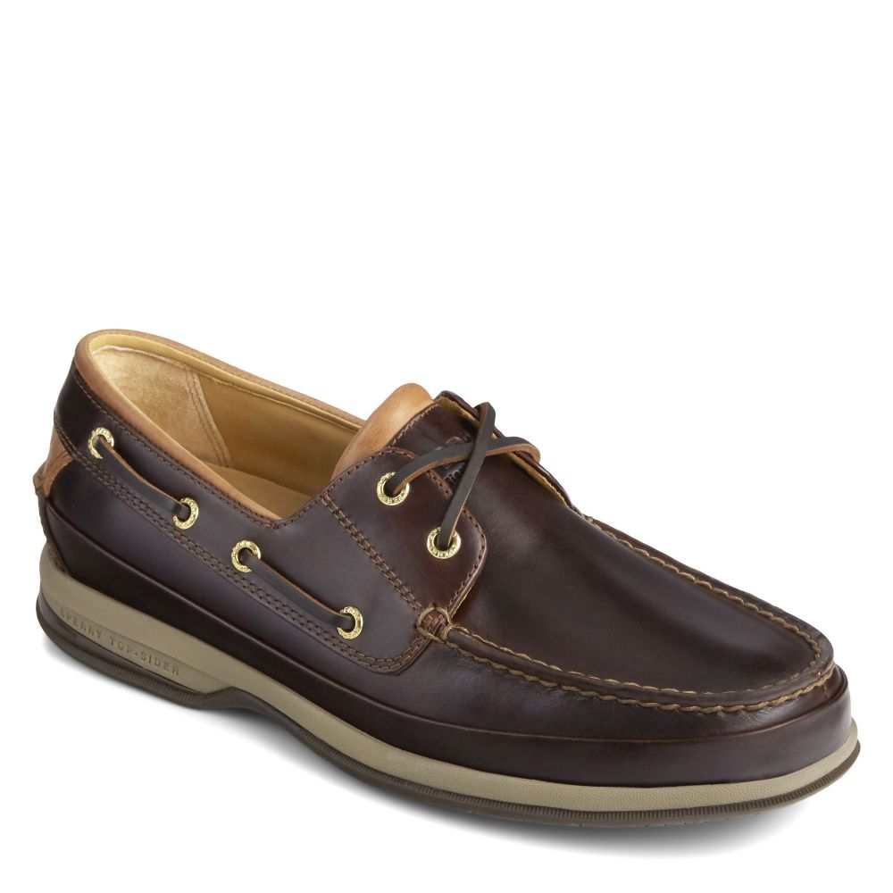 Sperry Men's Gold Cup Authentic Original 2-Eye Boat Shoe in Amaretto