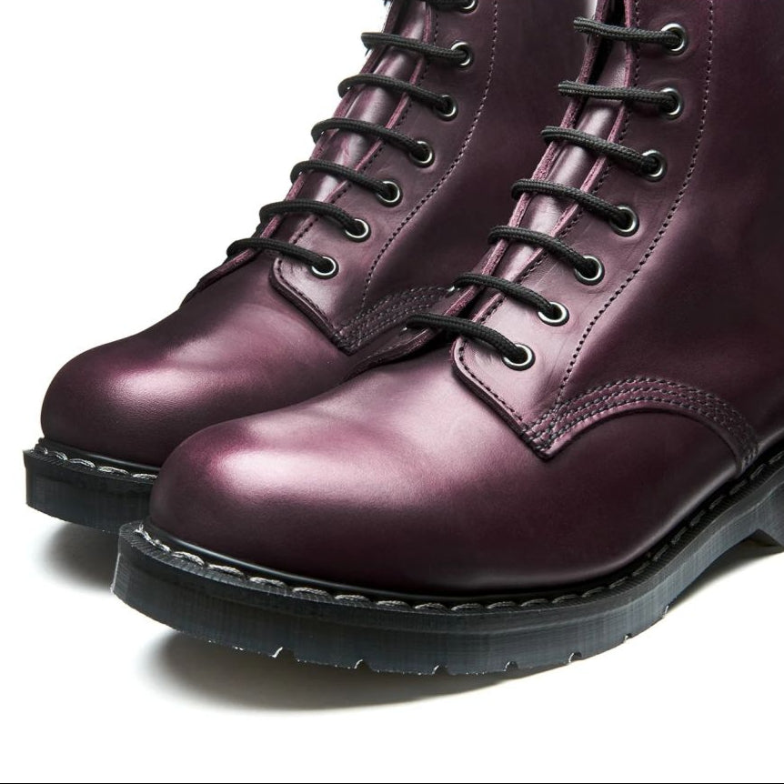Solovair 8 Eye Derby in Burgundy Gaucho