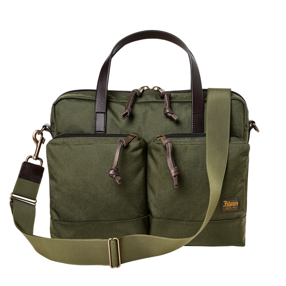 Filson Dryden Briefcase in Ottergreen