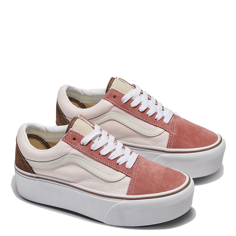 Vans Women&#39;s Old Skool Stackform in Earthy Blocking Multi Color