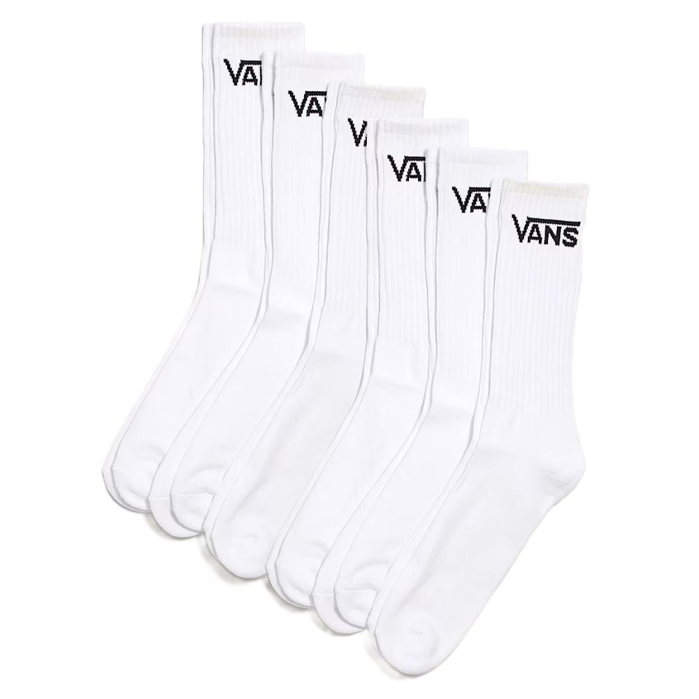Vans Classic Crew Sock 6-Pack in White