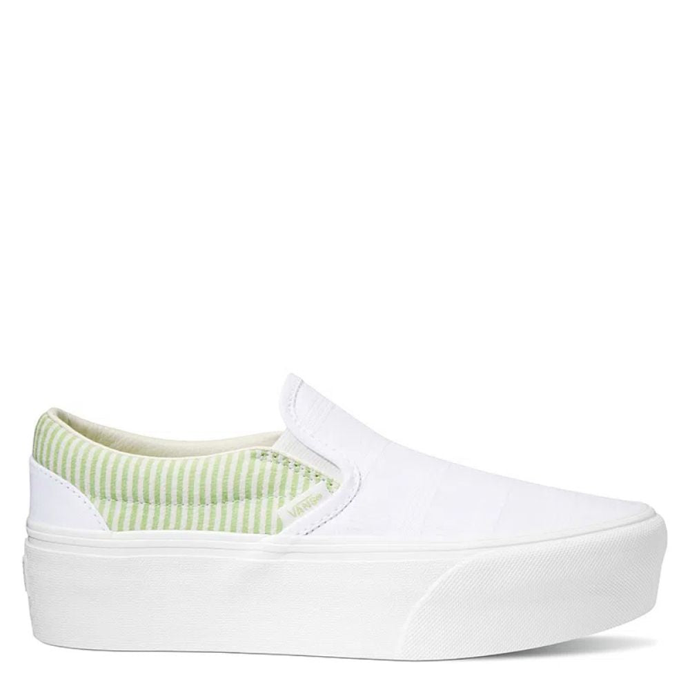 Vans Women&#39;s Slip-On Stackform in Green/True White