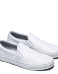Vans Women's Classic Slip-On Tumble Leather in White