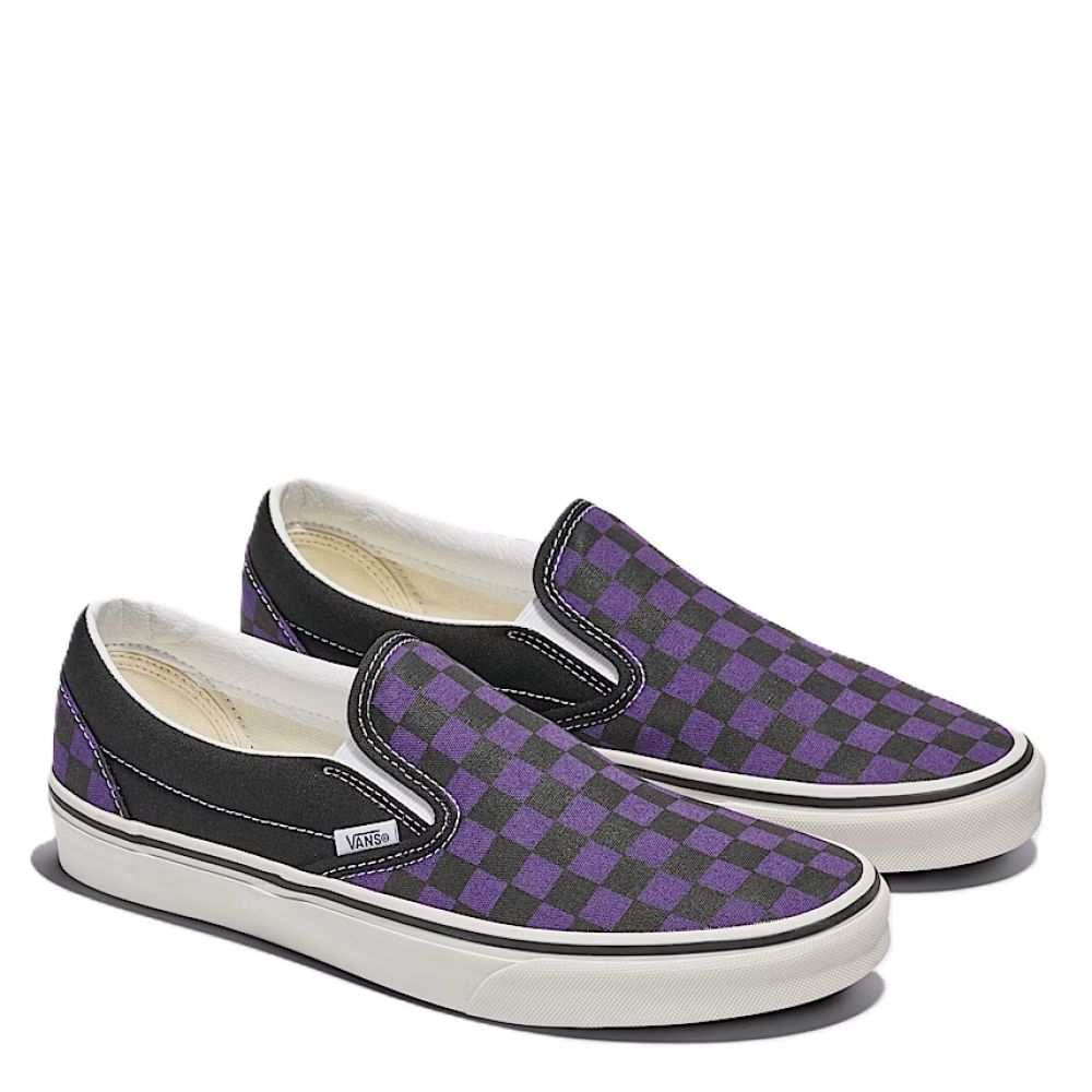 Vans Checkerboard Classic Slip-On in Black/Gothic Grape