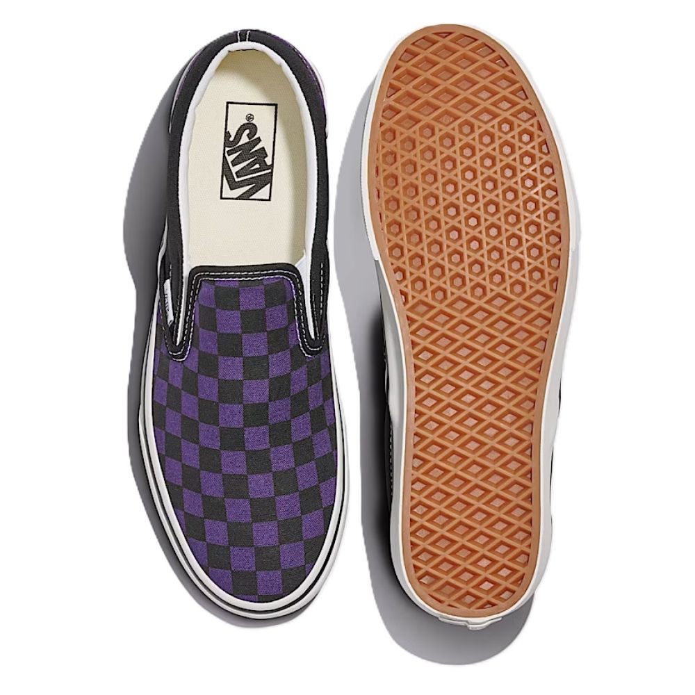 Vans Checkerboard Classic Slip-On in Black/Gothic Grape