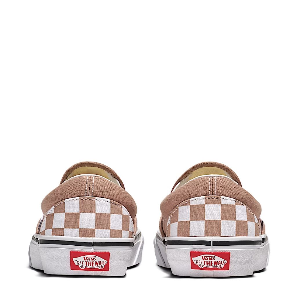 Vans Checkerboard Classic Slip-On in Warm Taupe Brown/White
