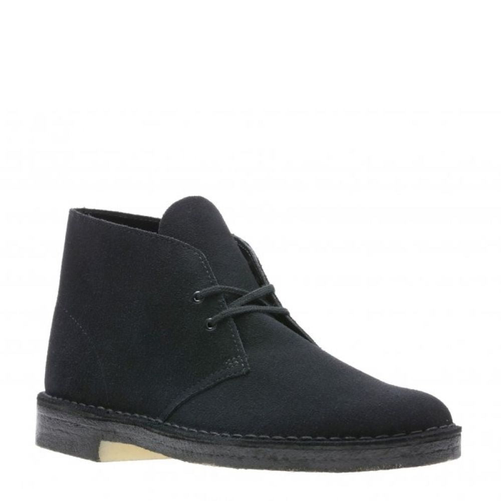 Clarks Men's Desert Boot in Black Suede