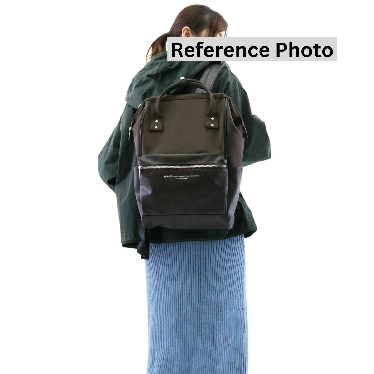 Anello Premium Clasp Backpack Regular in Black