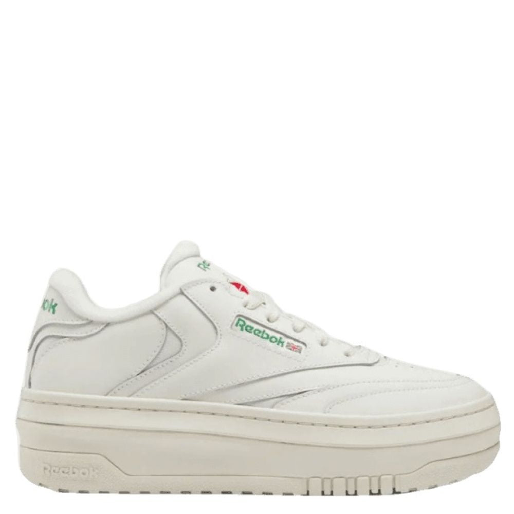 Reebok Women&#39;s Club C Extra in  Chalk/Chalk/Glen Green