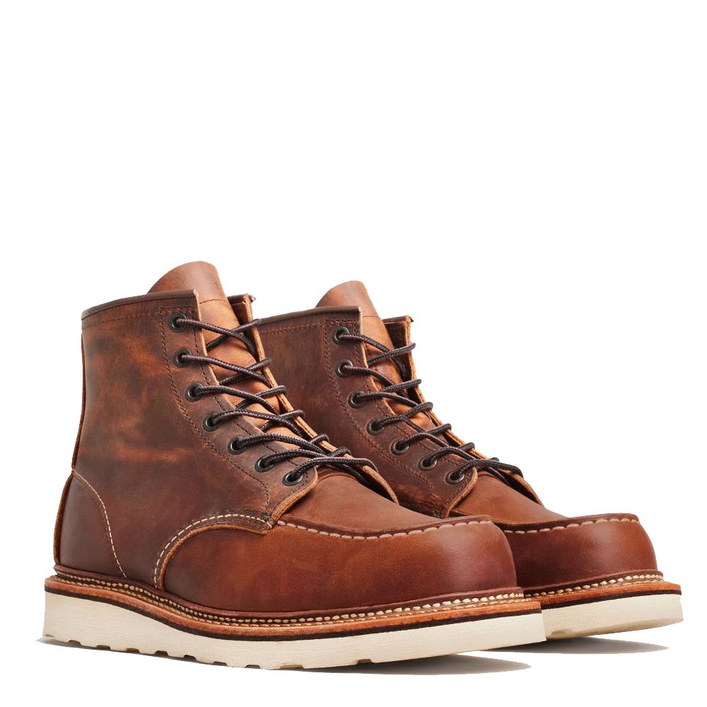 Red Wing Men&#39;s Classic 6 Inch Moc 1907 in Copper Rough