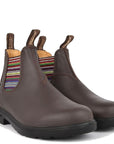 Blundstone Kids 1413 in Brown with Striped Elastic