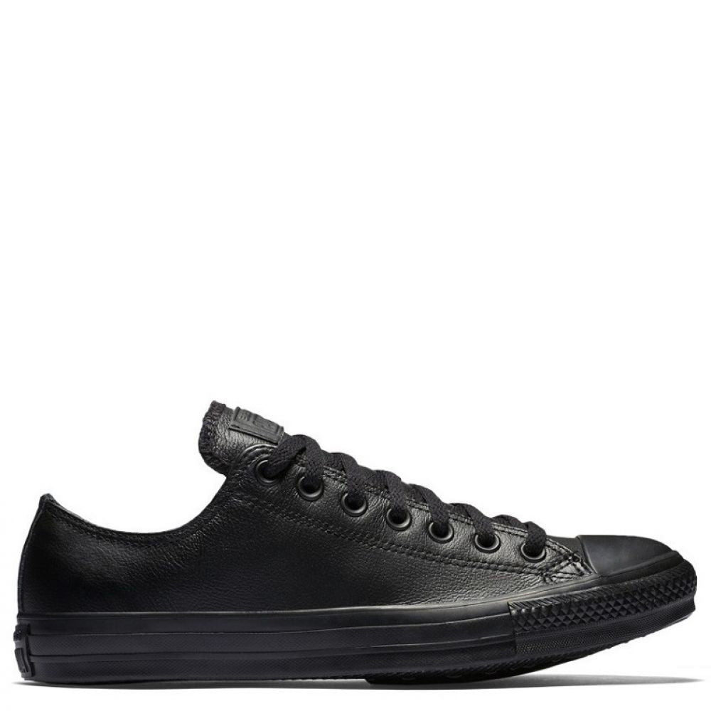 Converse Chuck Taylor All Star Leather Low Top in Black Monochrome