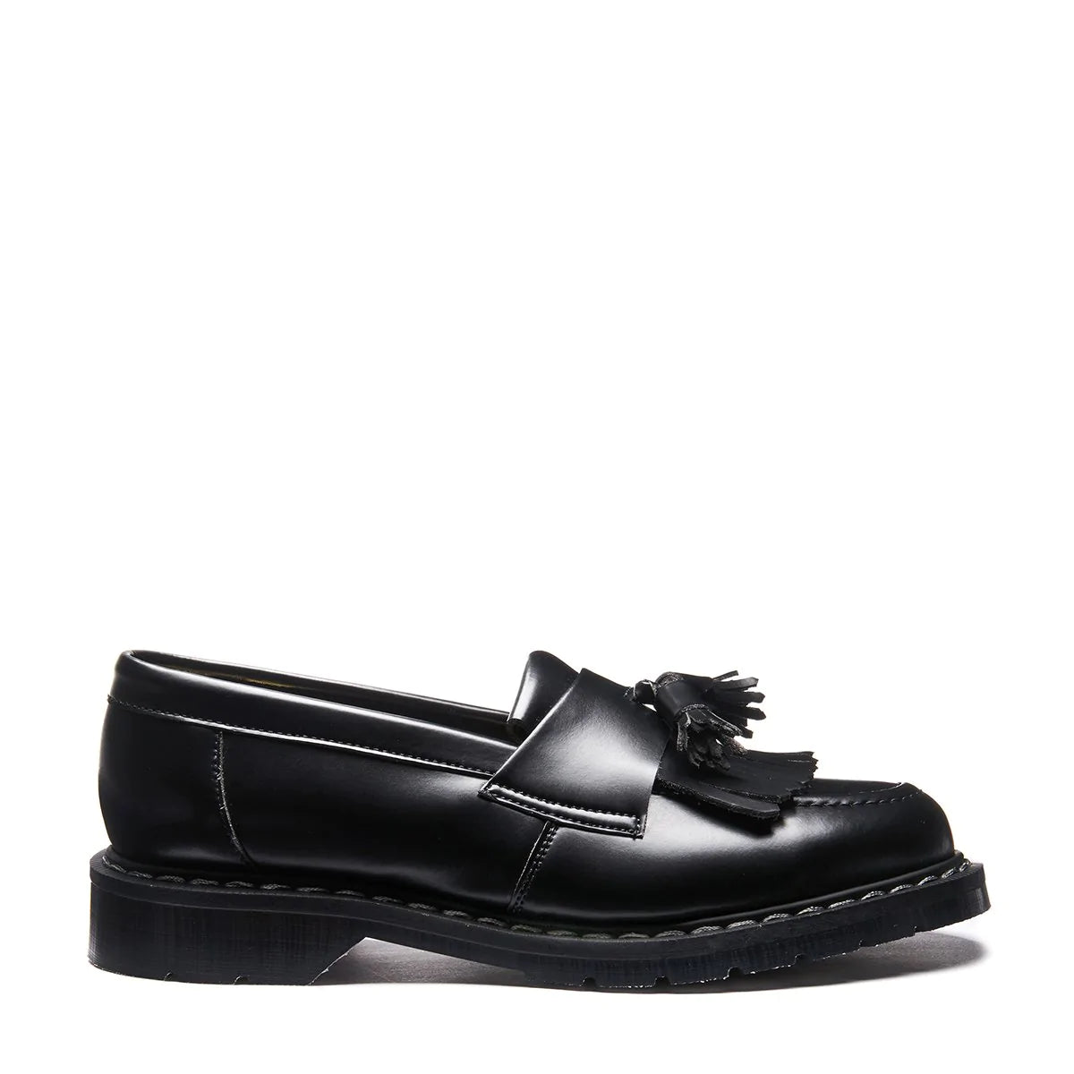 Solovair Tassel Loafer VEGAN in Black Hi-Shine