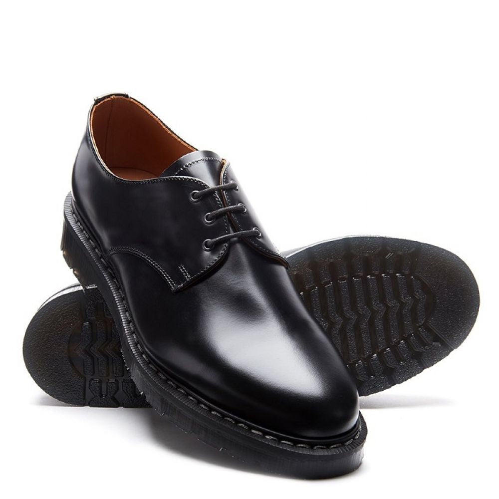 Solovair Gibson Shoe in Black Hi-Shine