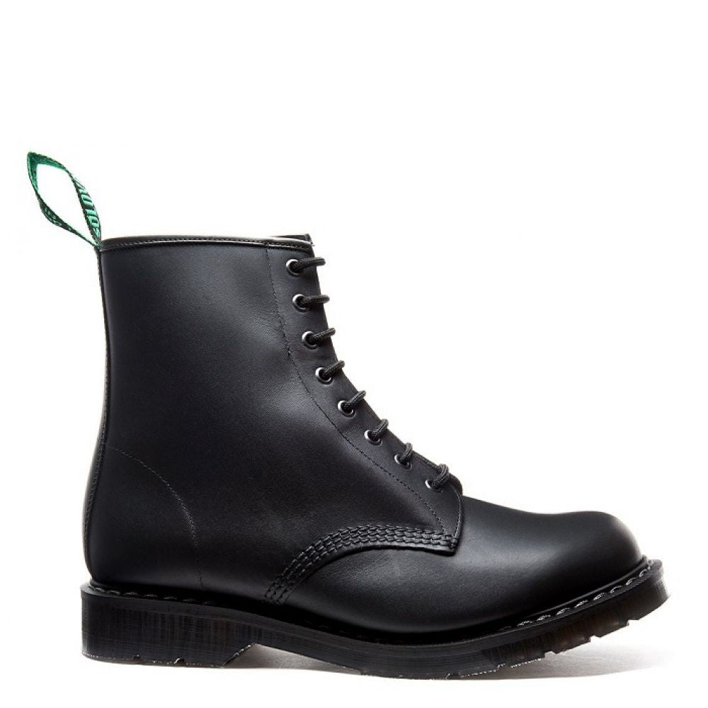 Solovair Eye Derby Boot in Black Greasy - Main Image