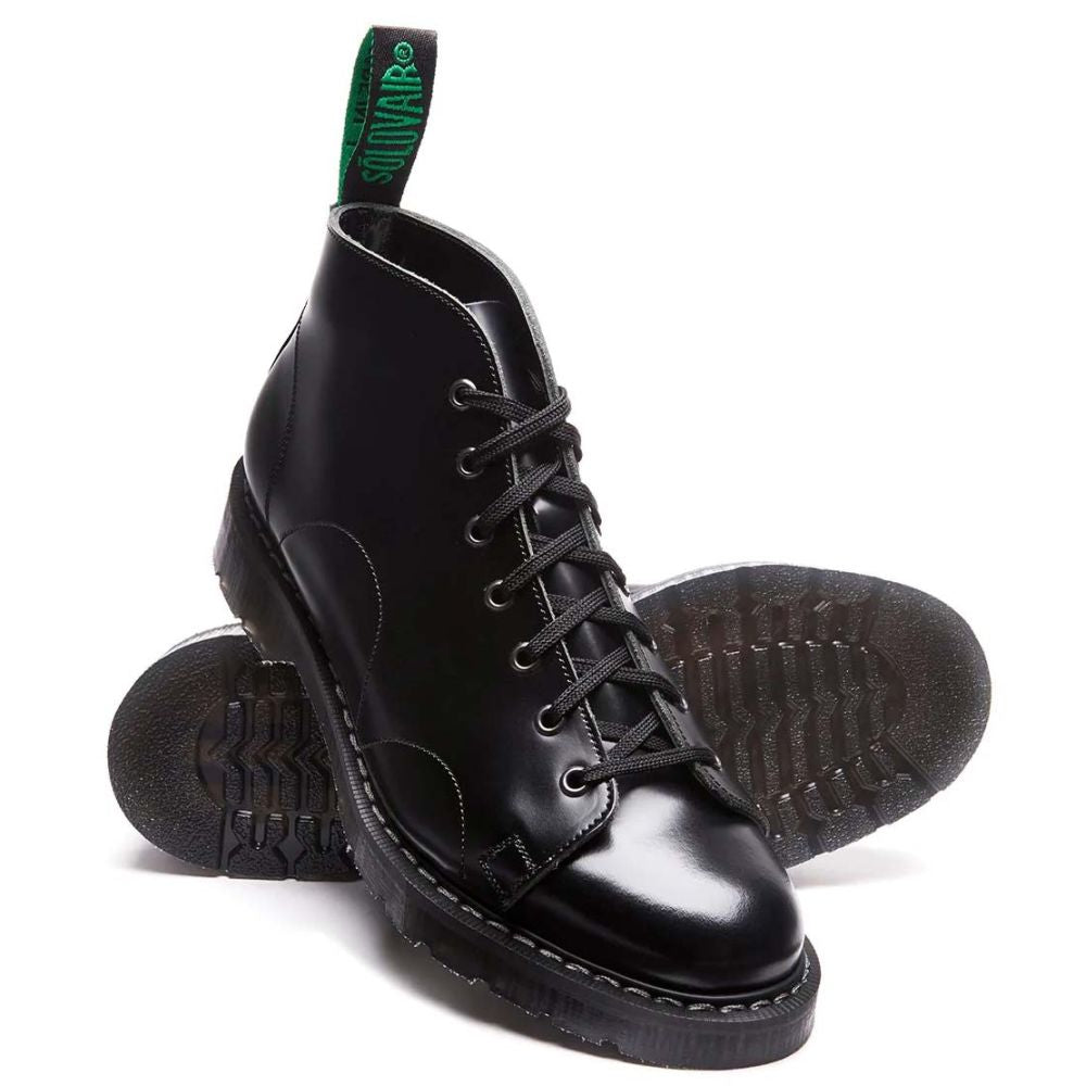 Solovair Monkey Boot in Black Hi-Shine