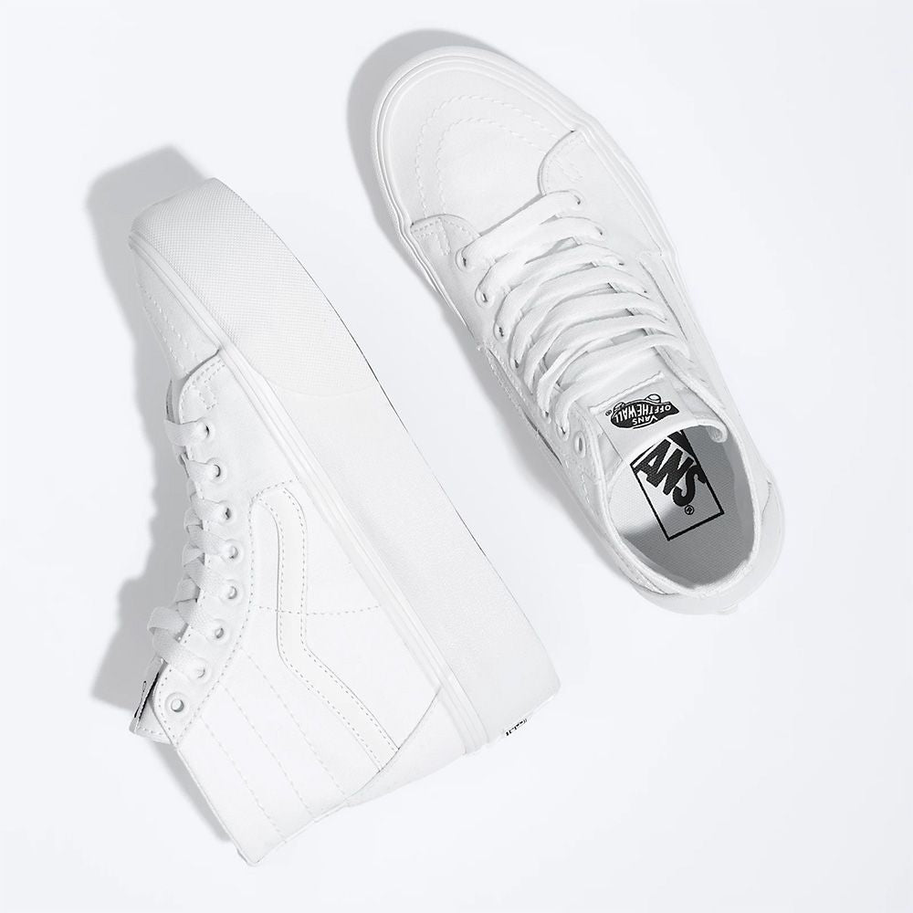 Vans Women&#39;s Sk8-Hi Tapered Stackform in True White