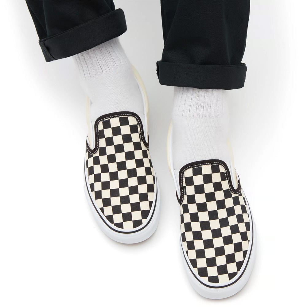 Vans Checkerboard Slip-On in Black/Off White