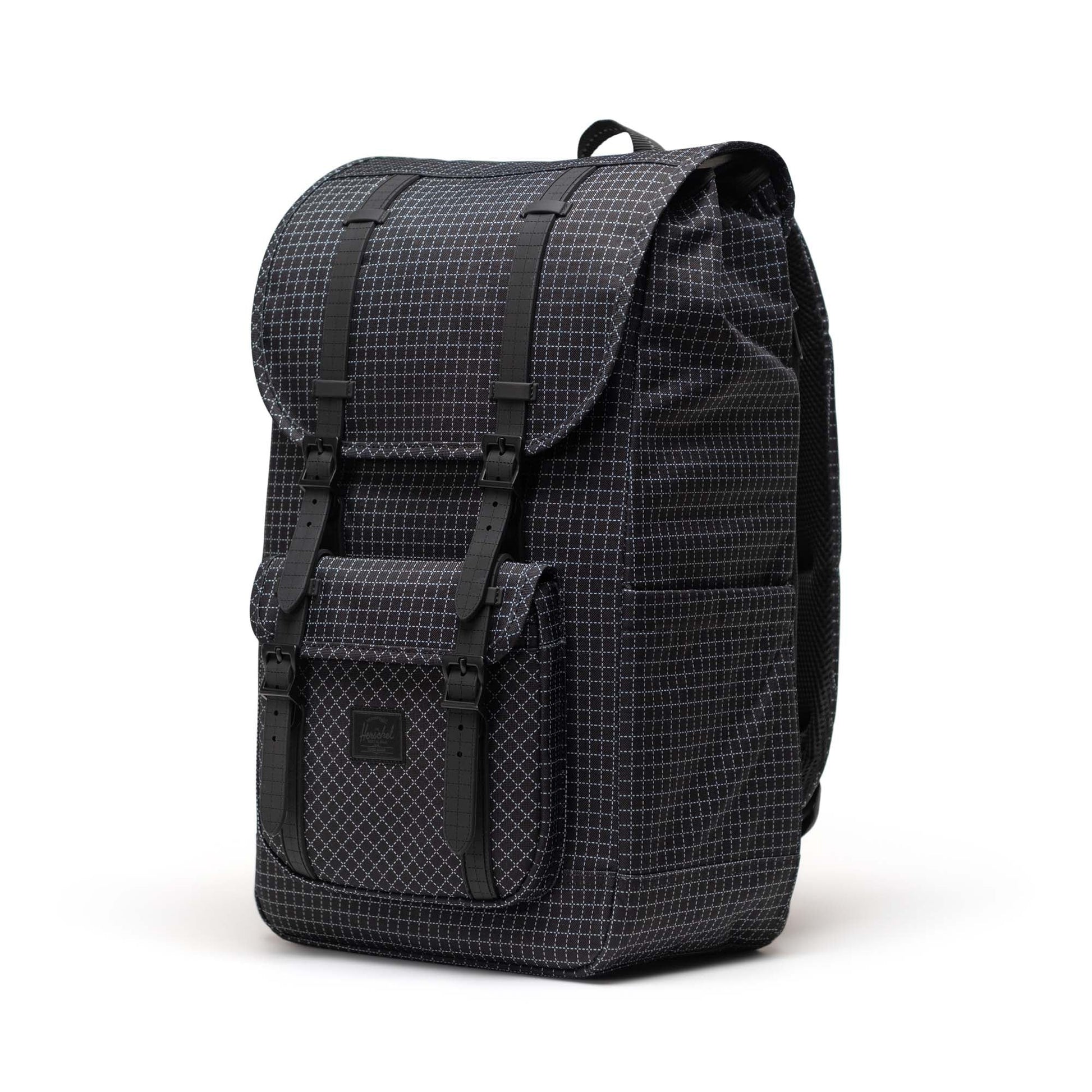 Herschel Little America Backpack in Grid - Black