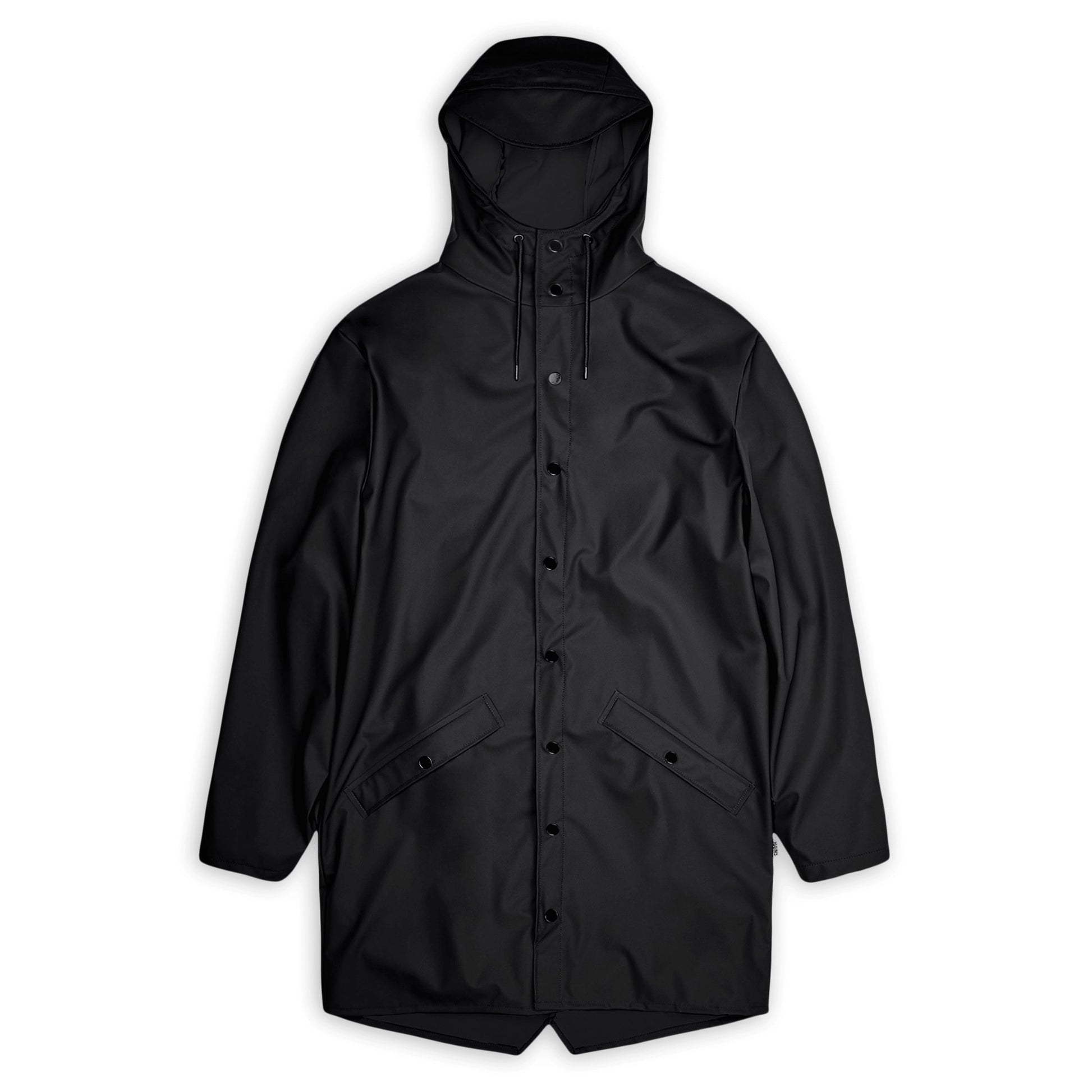 Rains Long Jacket in Black