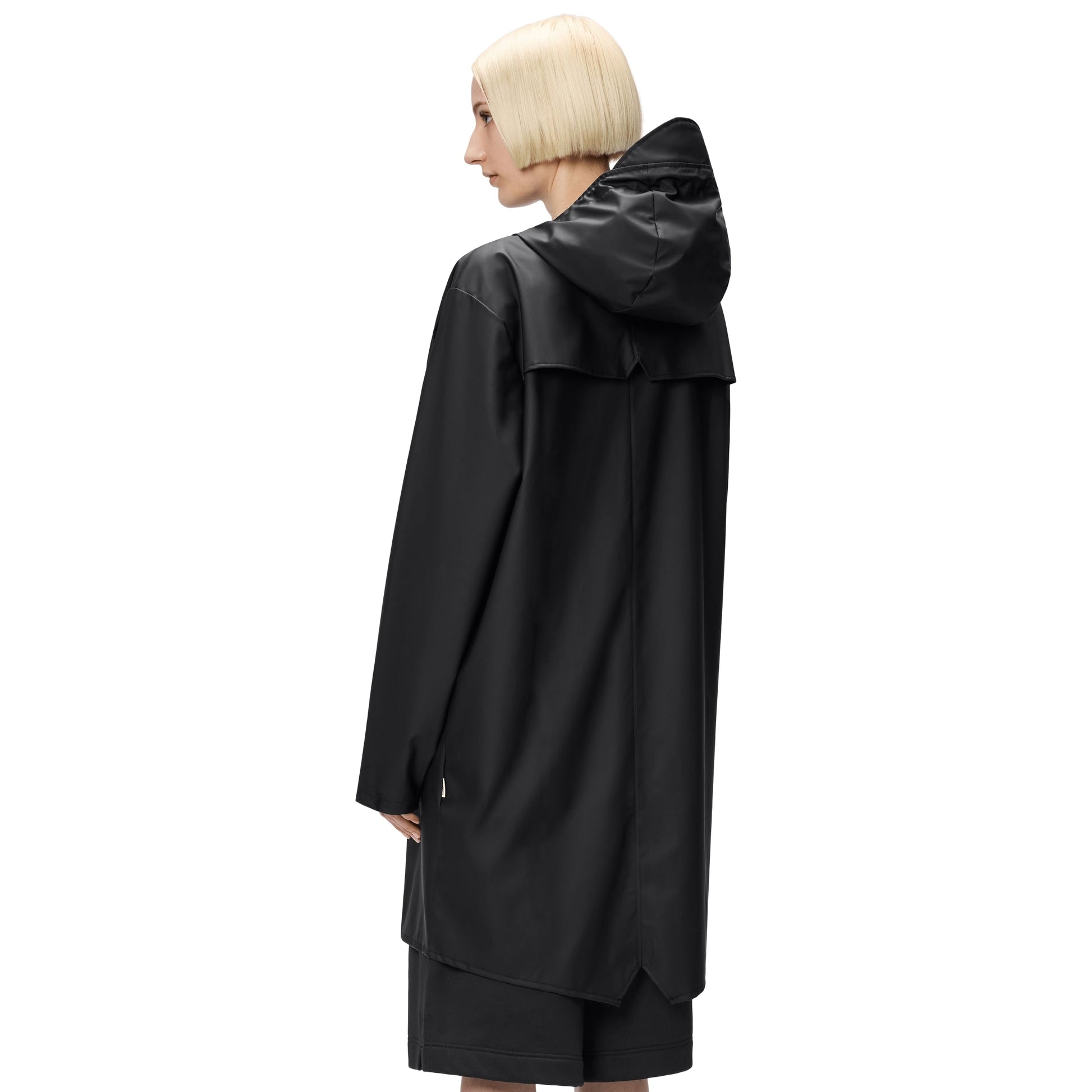 Rains Long Jacket in Black