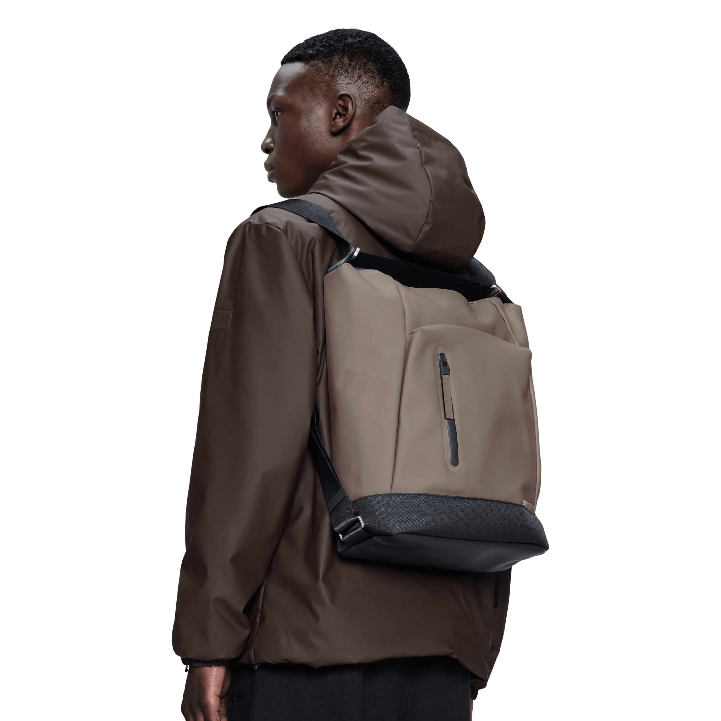 Rains Otaru Hobo Backpack in Cinder