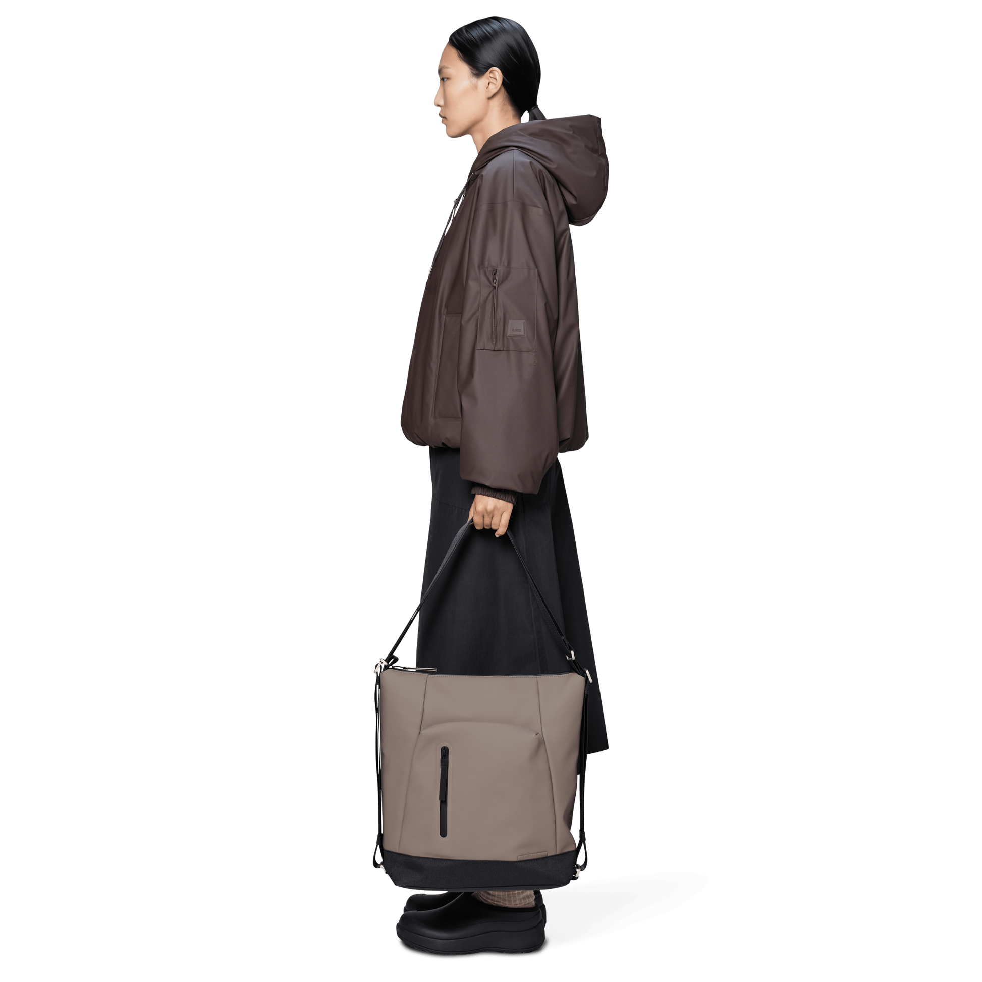 Rains Otaru Hobo Backpack in Cinder