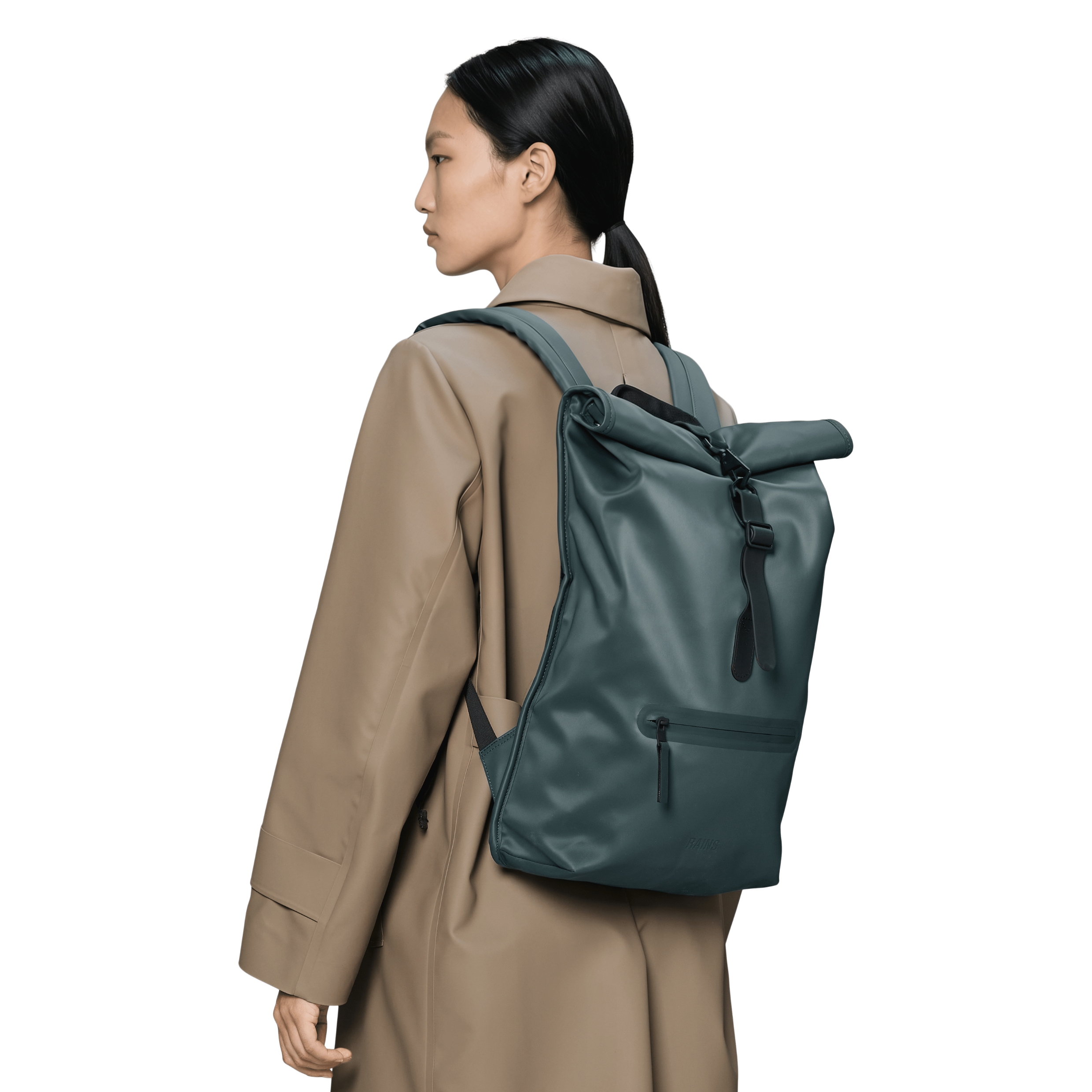 Rains Rolltop Rucksack in Mystique