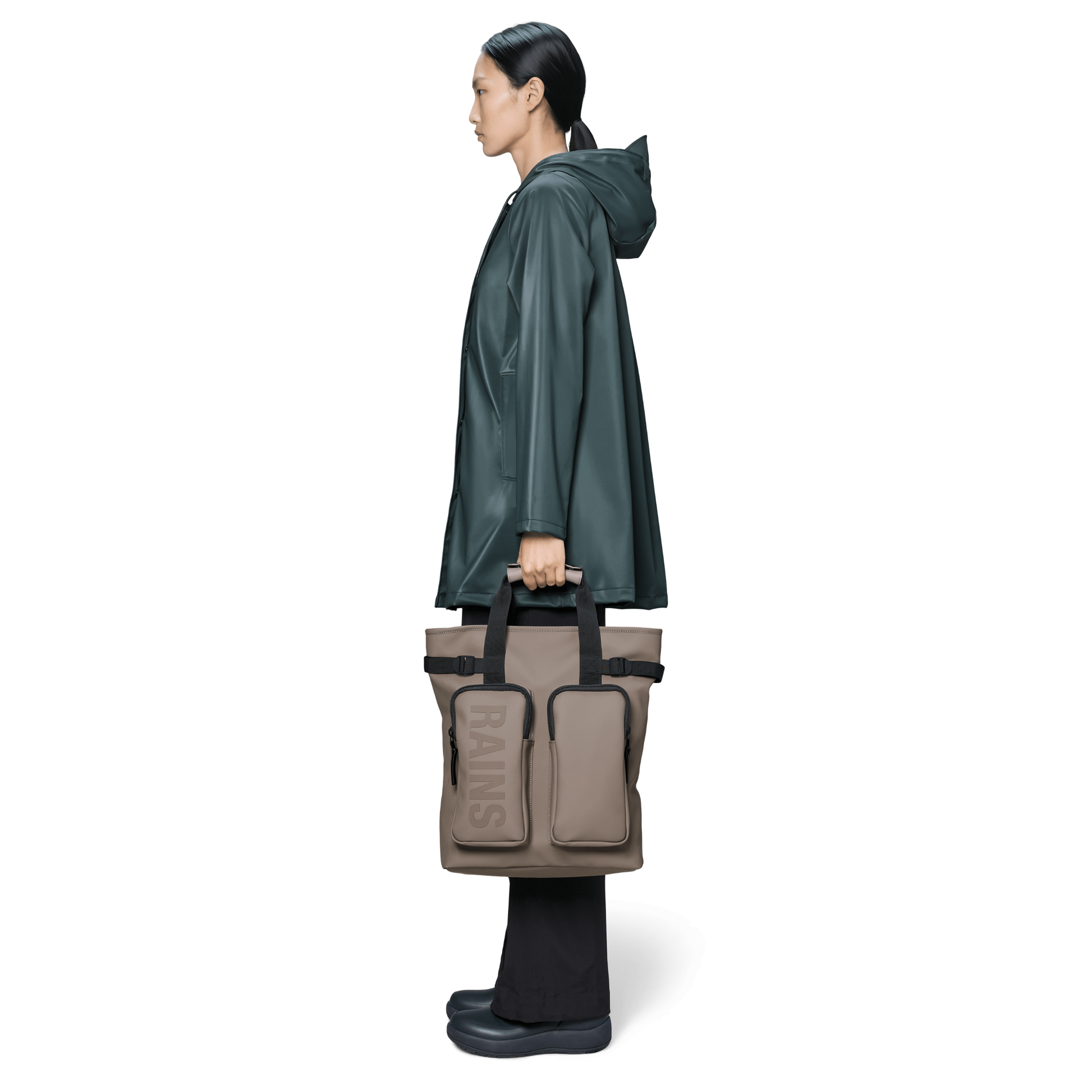 Rains Texel Tote Backpack in Cinder