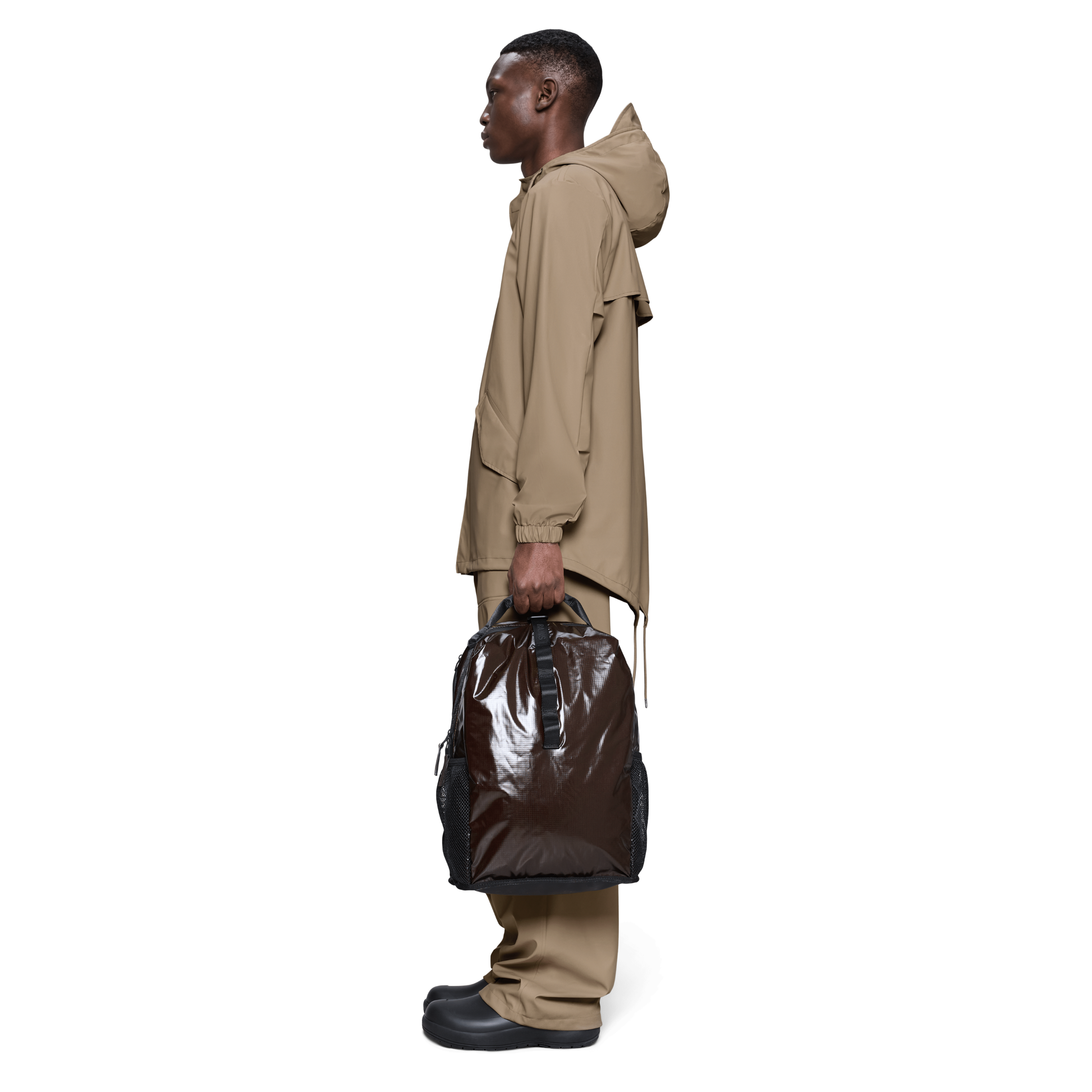 Rains Sibu Clip Front Backpack in Bark