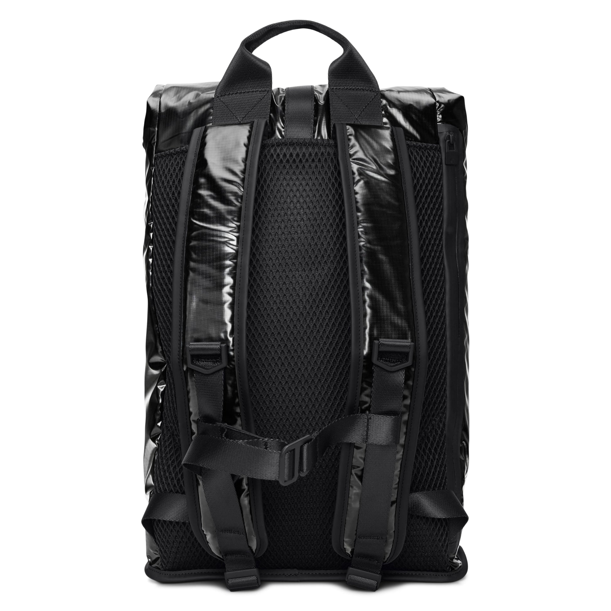 Rains Sibu Rolltop Rucksack in Black