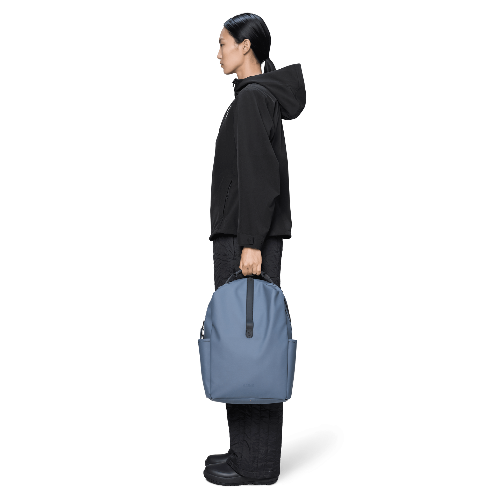 Rains Clip Front Backpack in Blue Dusk