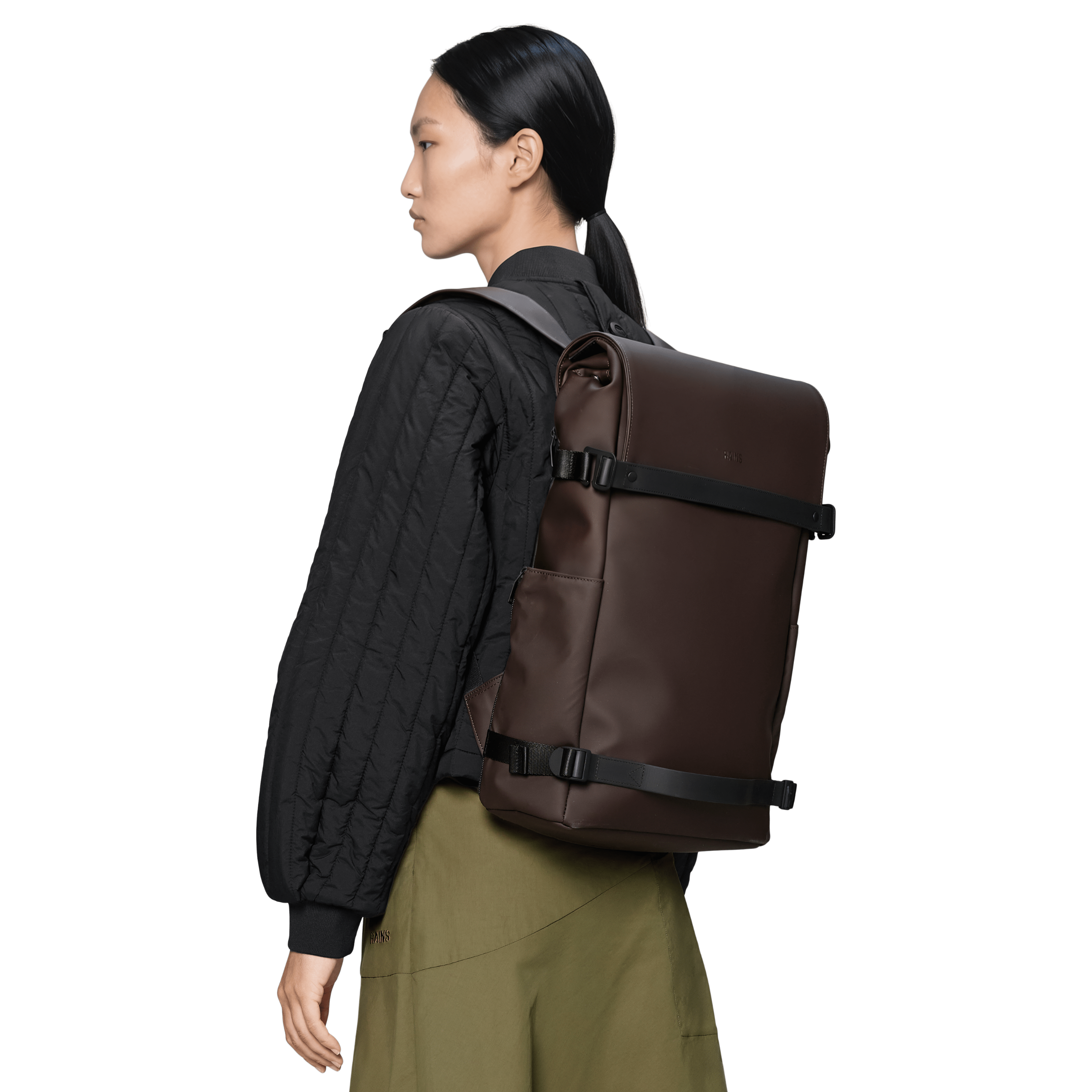 Rains OTG Backpack in Bark