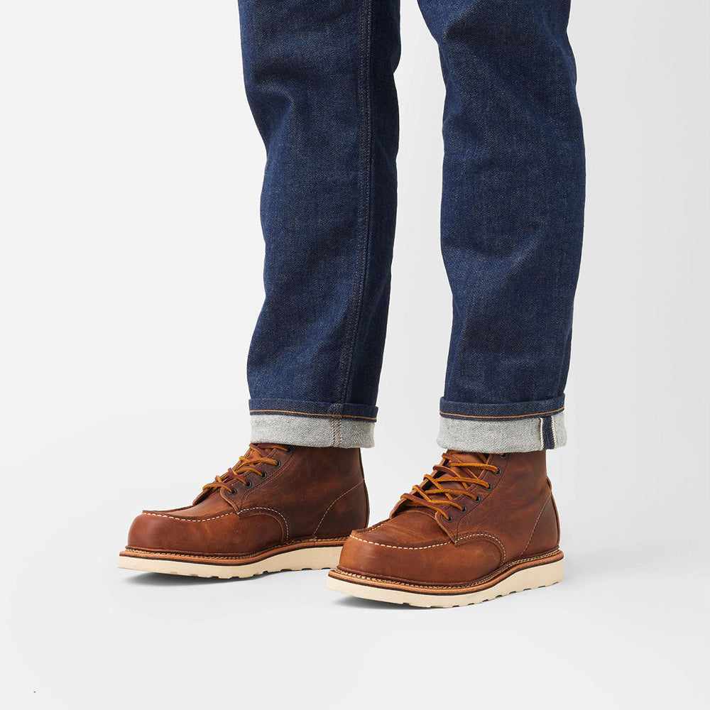Red Wing Men's Classic 6 Inch Moc 1907 in Copper Rough