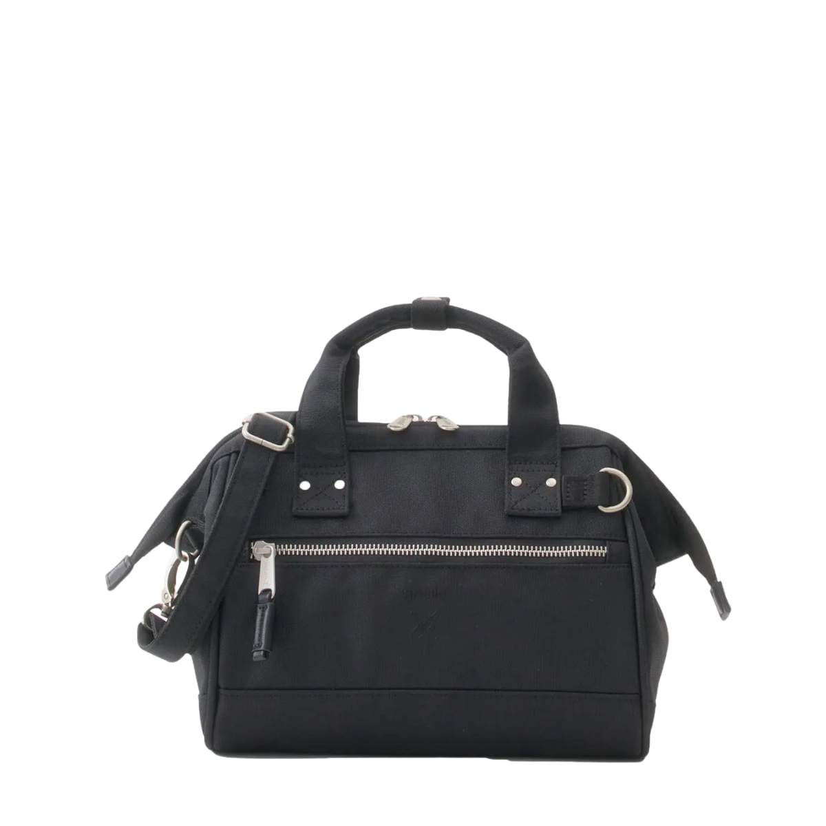 Anello Cross Bottle 2 Way Mini Shoulder Bag in Black