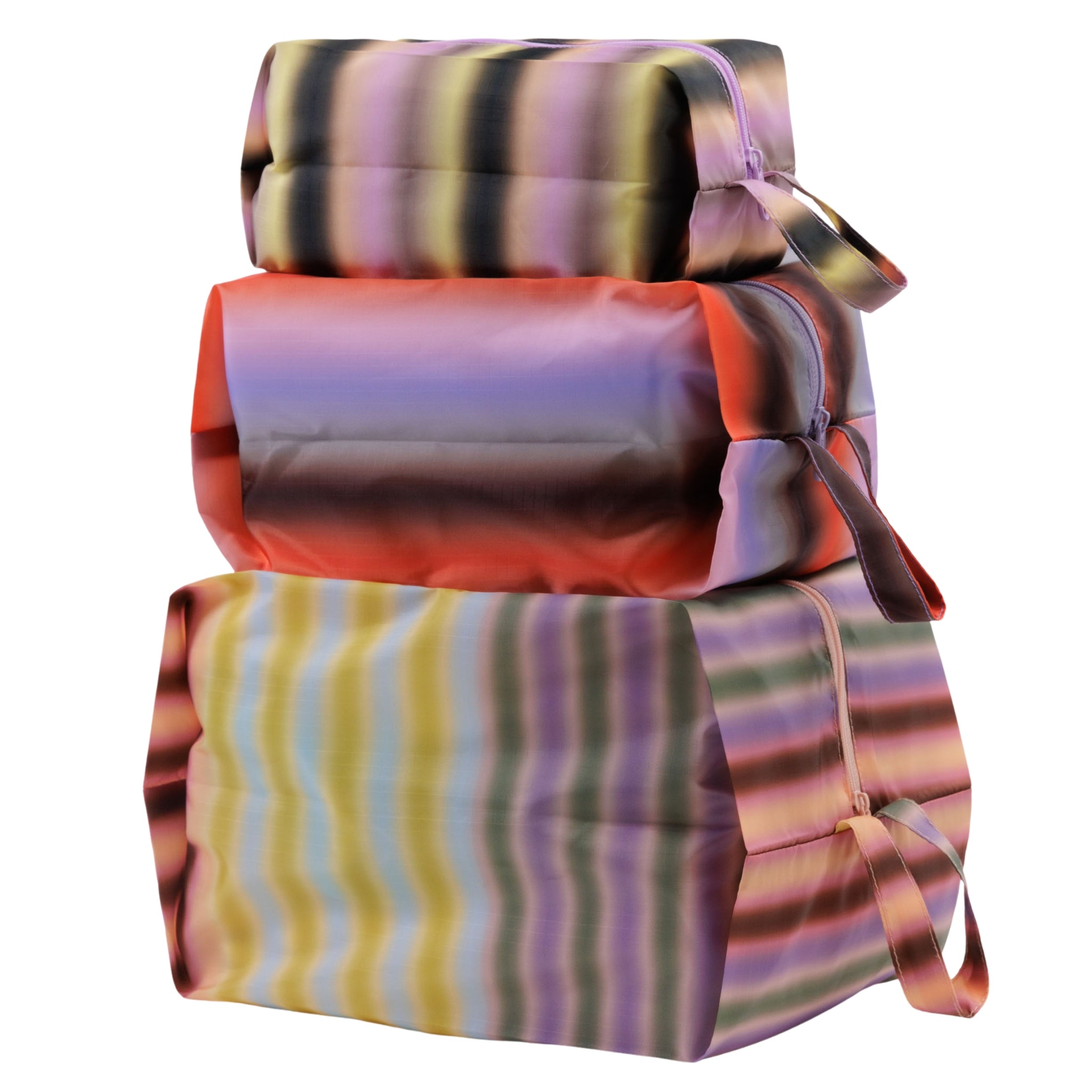 Baggu 3D Zip Set in Gradient Stripes
