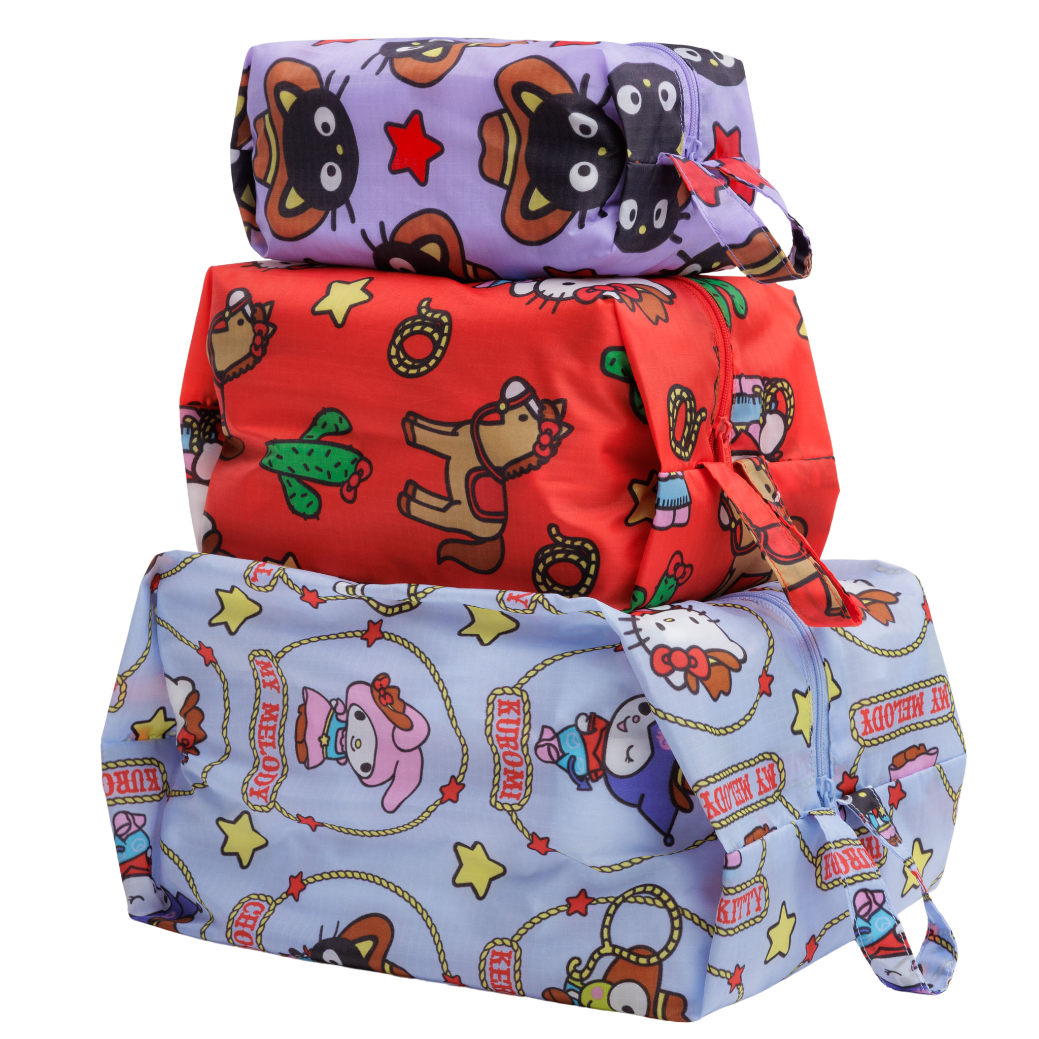 Baggu 3D Zip Set in Hello Kitty & Friends Western