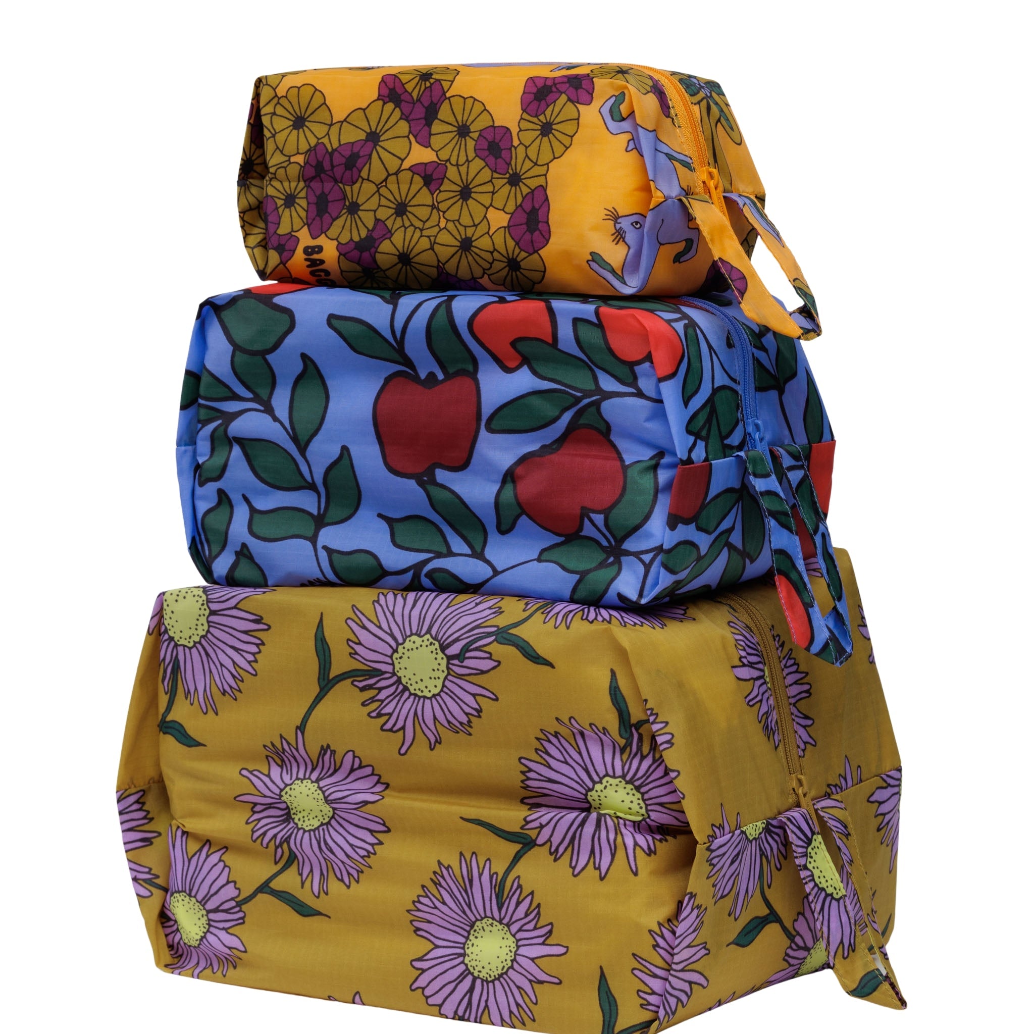 Baggu 3D Zip Set in Night Orchard